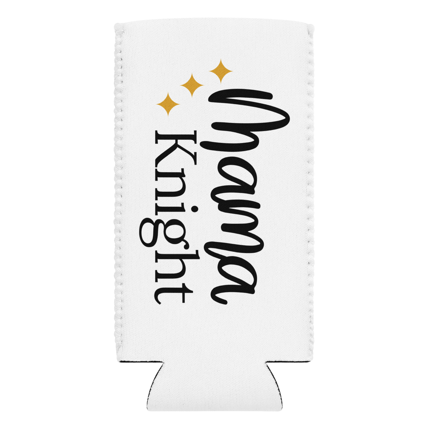 Mama Knight Slim Can Koozie - Front View