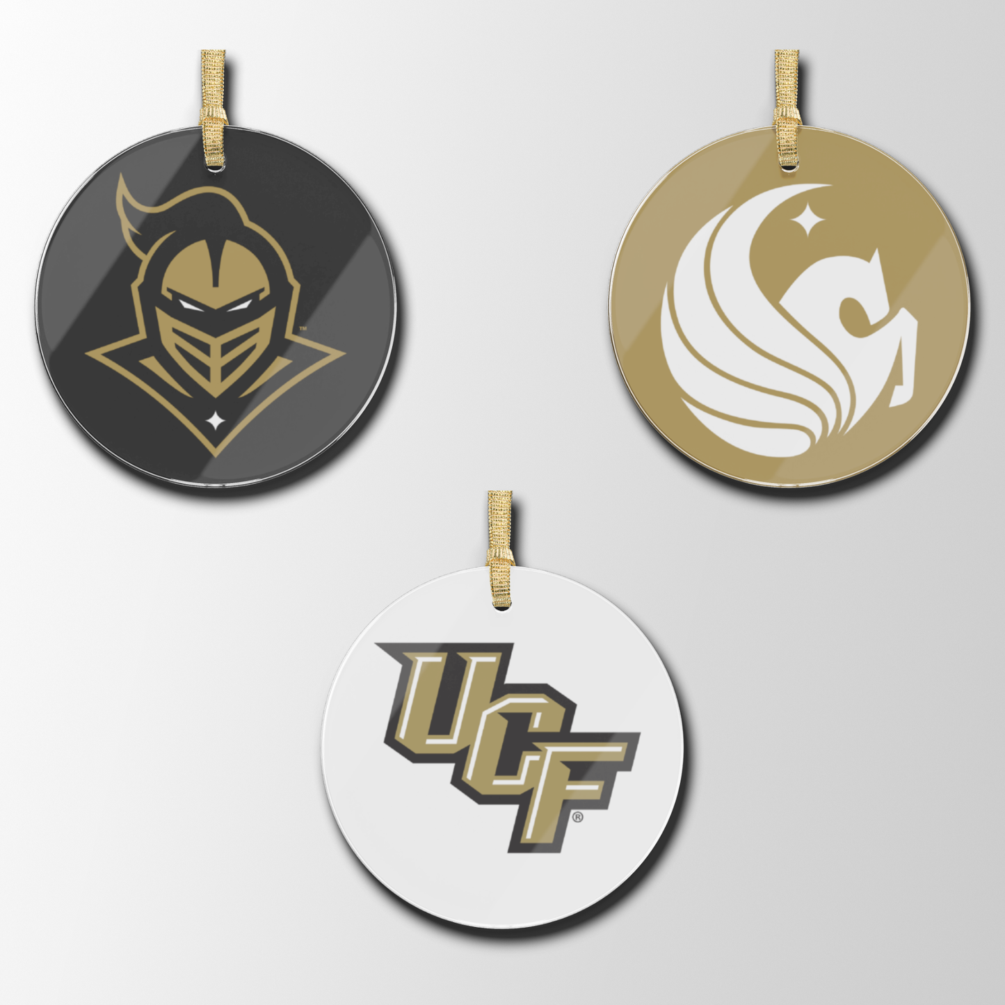 UCF Ornament Set (3-Pack) – Simple Logo Collection (Officially Licensed)