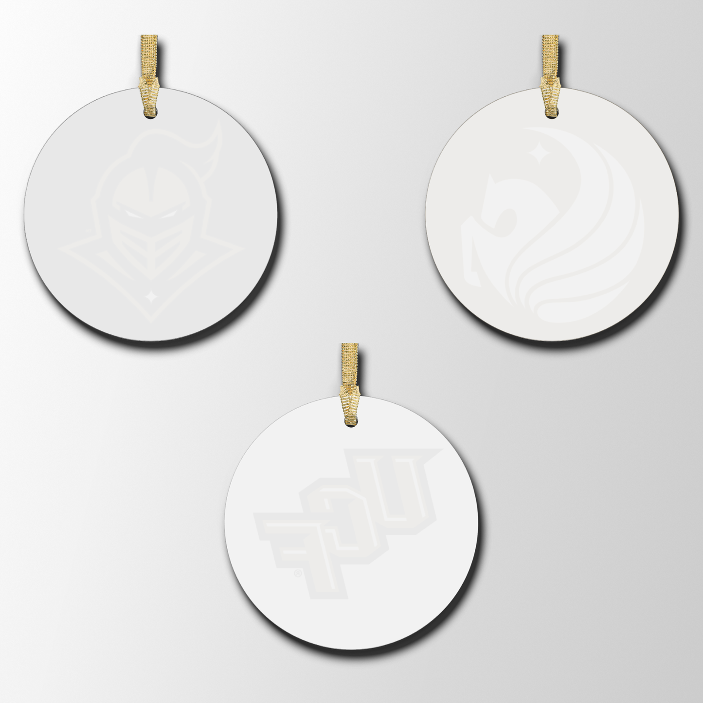 UCF Ornament Set (3-Pack) – Simple Logo Collection (Officially Licensed)